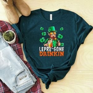 Lepre-Gone Drinkin Shirt, Lucky Shirt, St Patrick's Day Shirt, Leprechaun Shirt